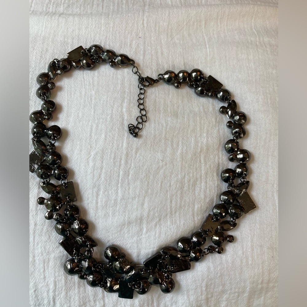 Multi Colored Rainbow Stones Statement Necklace - image 4